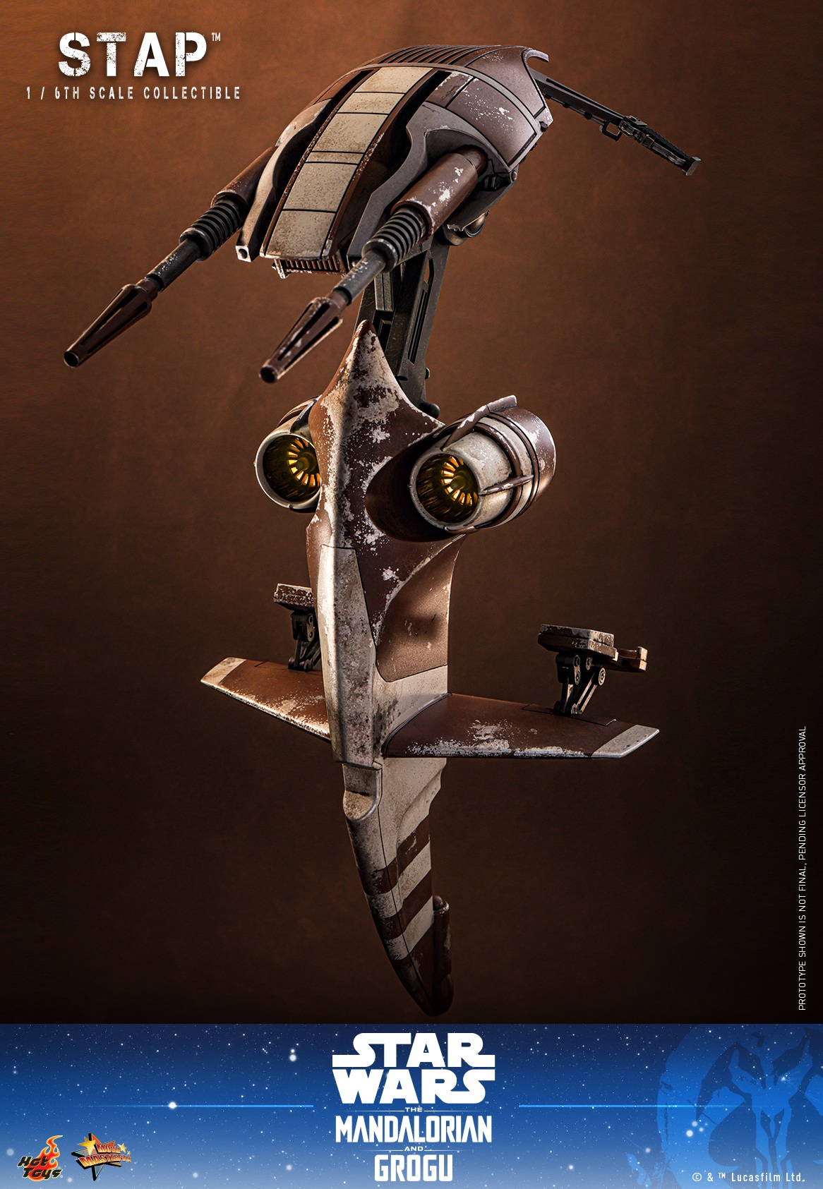 Pre-Order Hot Toys Star Wars Mandalorian & Grogu STAP Sixth Scale Accessory MMS886